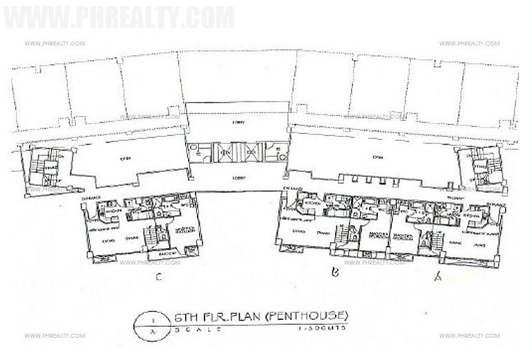 Tuscany Private Estate - 6th Floor Plan of Cluster 1,3 and 5