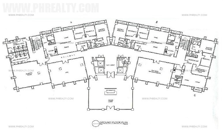 Tuscany Private Estate - Ground Floor Plan of Cluster 7