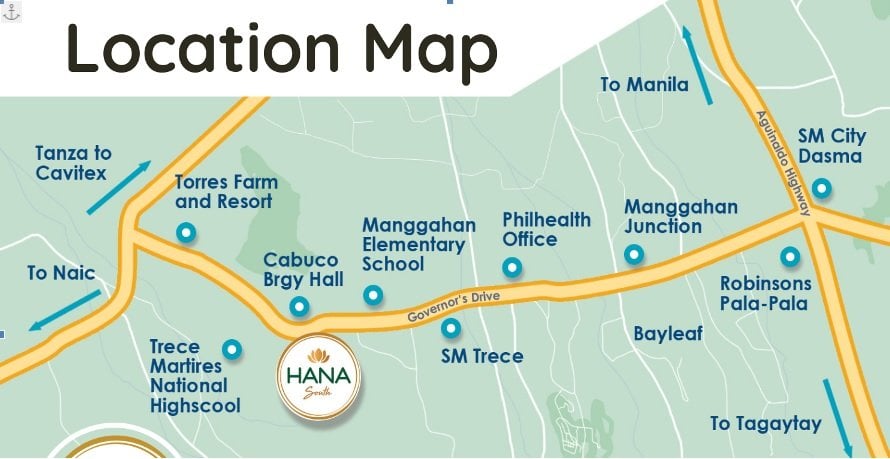 Hana Townhomes - Location Map
