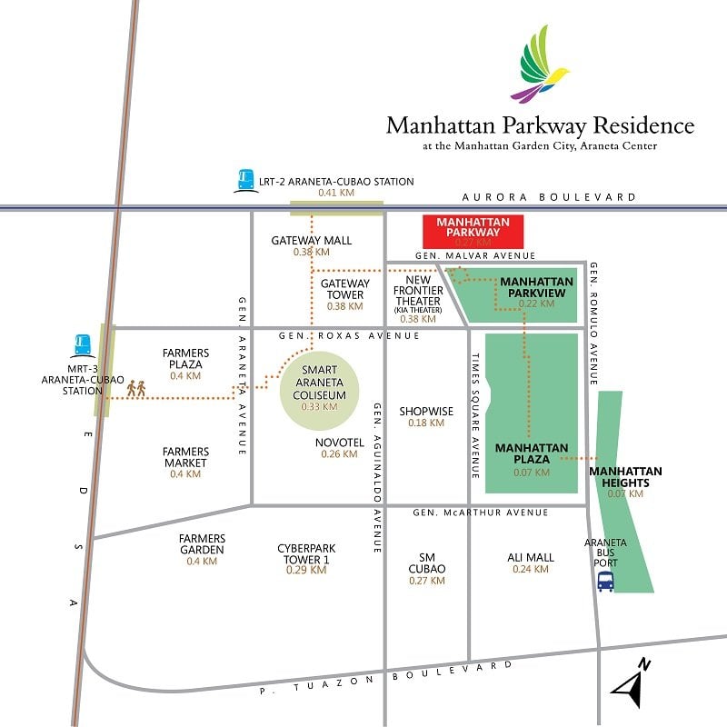 Manhattan Parkway Residences - Location Map